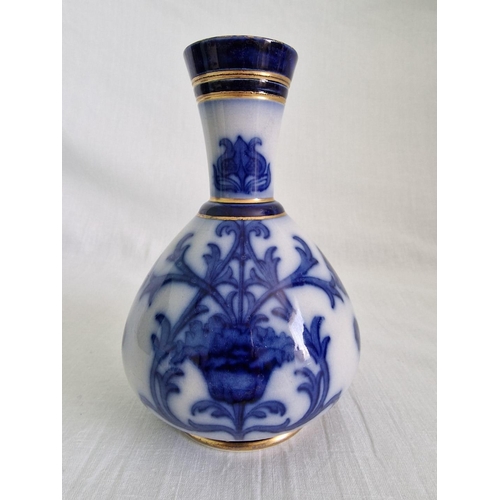 67 - Antique Macintyre ‘Aurelian’ Vase, by William Moorcroft, Circa Early 1900's, Blue & White Art Nouvea... 