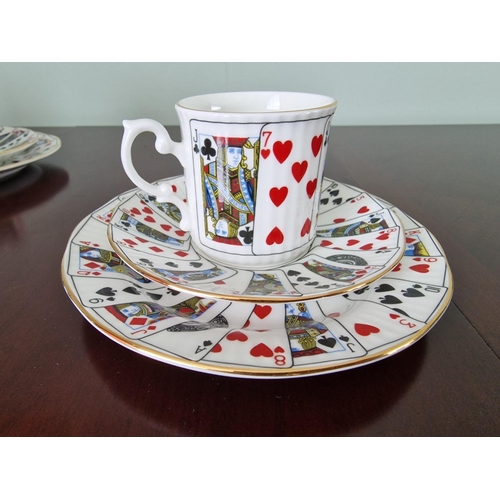 73 - Elizabethan 'Cut For Coffee' Set of 6 x Trios (Cup, Saucer and Side Plate), Staffordshire, Fine Bone... 