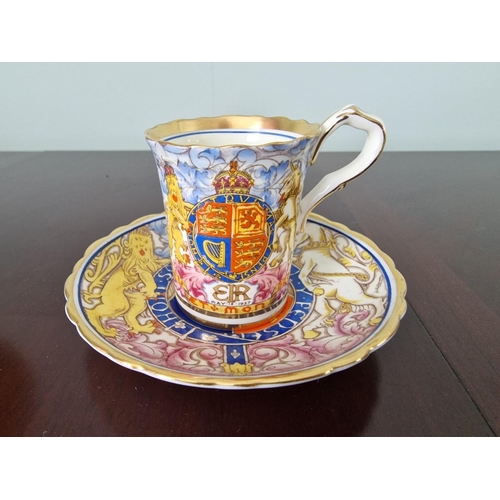 74 - Rare / Scarce Royal Memorabilia; Perpetual Souvenir Porcelain by Paragon China; Coffee Cup & Saucer ... 