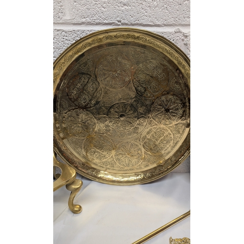 871B - .A Brass Trivet and Trays etc.