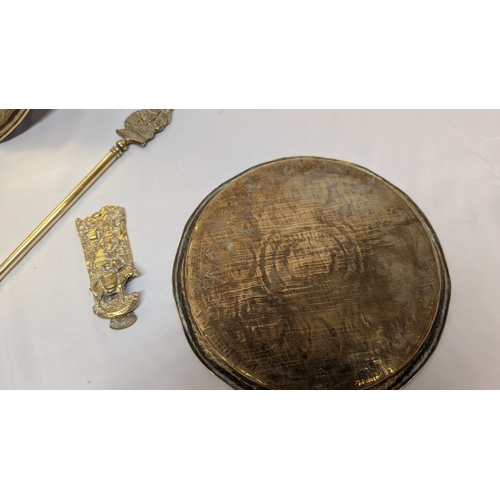 871B - .A Brass Trivet and Trays etc.