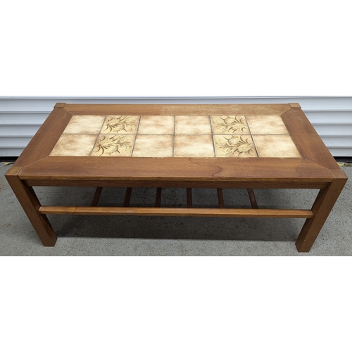 761 - .A Mid Century Tiled Top Coffee Table - 114 x 52 x 42cm