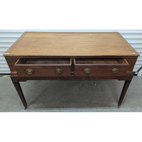 1163 - .Nineteenth Century Spinet Converted To Sideboard - 2 Drawers - 82 x 130 x 65cm