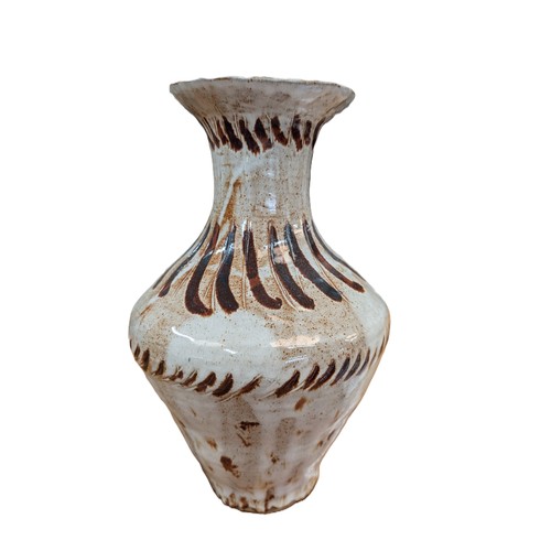 1183 - .Large Studio Pottery Vintage Vase 36cm Tall, approx 22cm Diameter at widest point.  No Obvious Chip... 