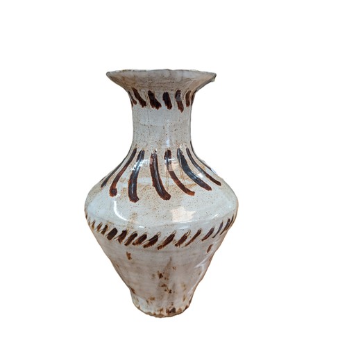 1183 - .Large Studio Pottery Vintage Vase 36cm Tall, approx 22cm Diameter at widest point.  No Obvious Chip... 