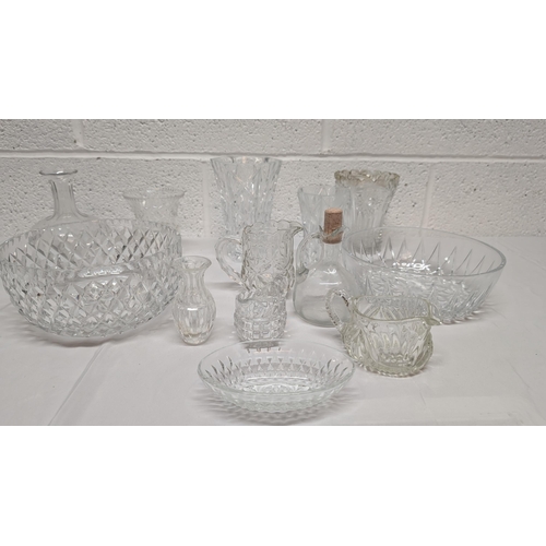 1158 - .A Quantity Of Cut Glass And Crystal Bowls And Jugs Etc.