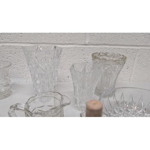 1158 - .A Quantity Of Cut Glass And Crystal Bowls And Jugs Etc.