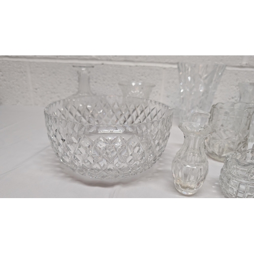 1158 - .A Quantity Of Cut Glass And Crystal Bowls And Jugs Etc.