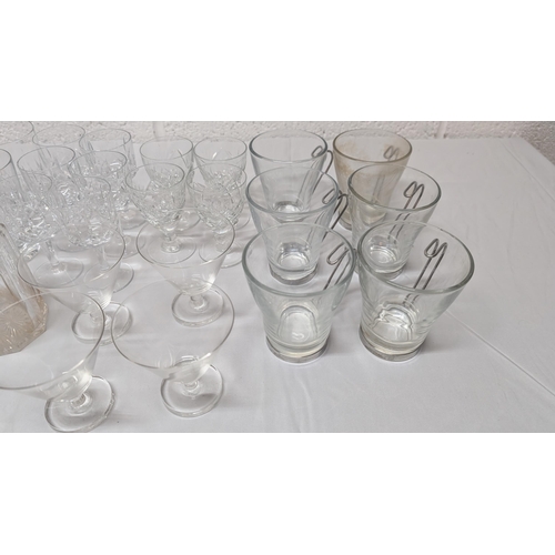 1159 - .A Quantity Of Crystal And Glassware - Art Deco Wine Glasses Etc.