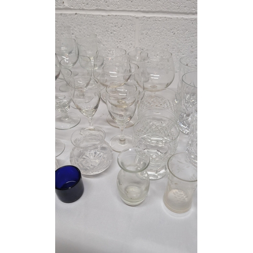 1159 - .A Quantity Of Crystal And Glassware - Art Deco Wine Glasses Etc.