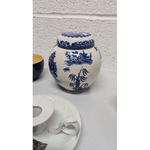 1152 - .An Assortment Of China And Pottery Including Japanese Hand Painted Coffee Pot, Denby Etc.