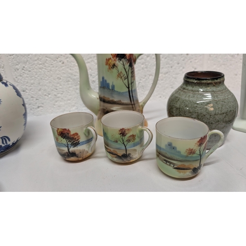 1152 - .An Assortment Of China And Pottery Including Japanese Hand Painted Coffee Pot, Denby Etc.