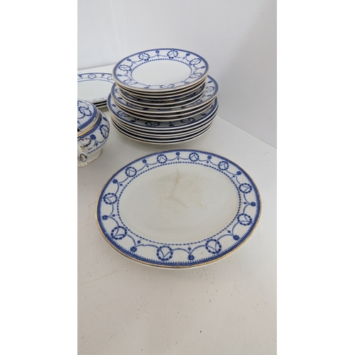 1156 - .Antique Crested Ware Part Dinner Service (some cracks and chips)