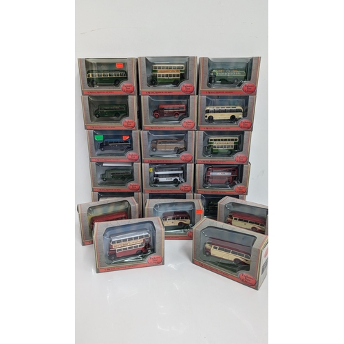 1027 - A Collection of 20 x Gilbow  Exclusive First Edition Precision Die Cast Model Buses 1:76 Scale in Or... 