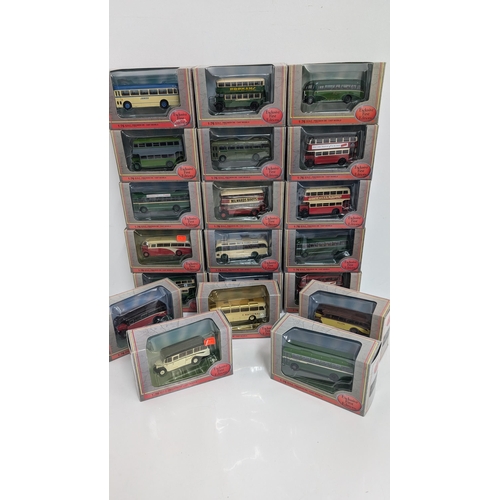 1028 - A Collection of 20 x Gilbow Exclusive First Edition Precision Die Cast Model Buses 1:76 Scale in Ori... 