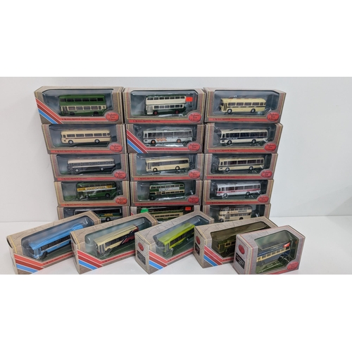 1029 - A Collection of 20 x Gilbow  Exclusive First Edition Precision Die Cast Model Buses 1:76 Scale in Or... 