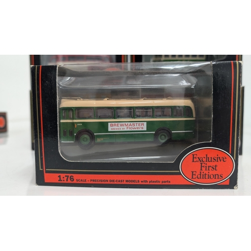 1039 - A Collection of 10 x Gilbow  Exclusive First Edition Precision Die Cast Model Buses 1:76 Scale in Or... 