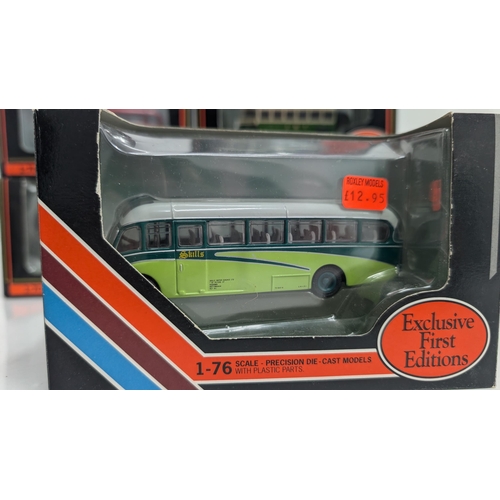 1039 - A Collection of 10 x Gilbow  Exclusive First Edition Precision Die Cast Model Buses 1:76 Scale in Or... 