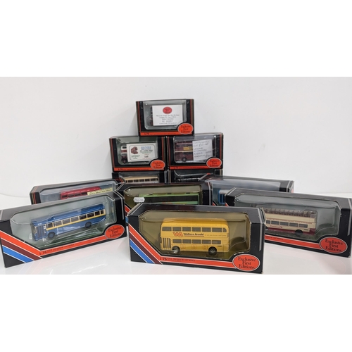 1040 - A Collection of 11 x Gilbow Exclusive First Edition Precision Die Cast Model Buses 1:76 Scale in Ori... 