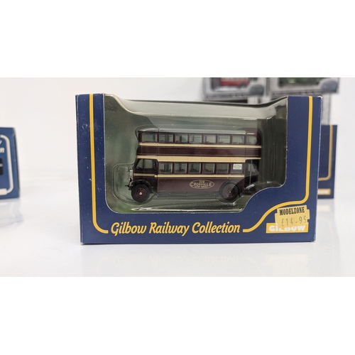 1042 - A Collection of 20 x Gilbow Precision Die Cast Model Buses 1:76 Scale in Original Boxes - as new. to... 