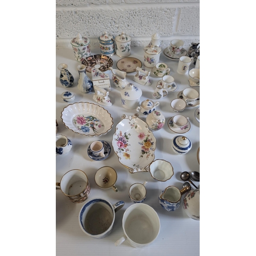 793 - A collection of Antique & vintage Miniature China & Porcelain Items including Spode, Royal Crown Der... 