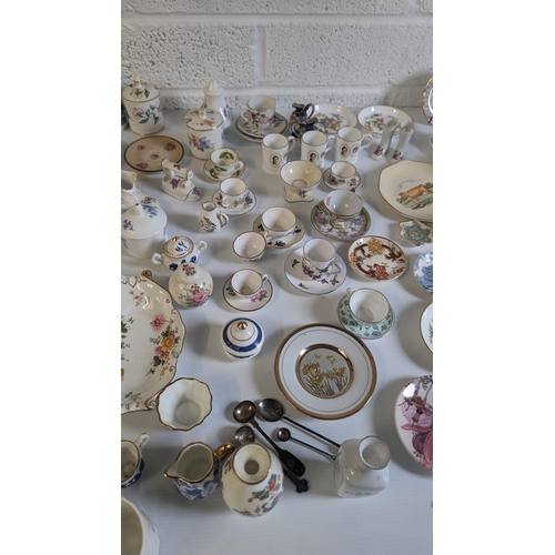 793 - A collection of Antique & vintage Miniature China & Porcelain Items including Spode, Royal Crown Der... 