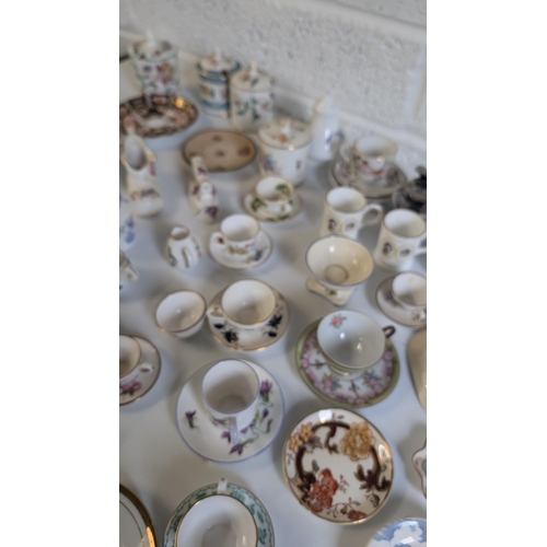 793 - A collection of Antique & vintage Miniature China & Porcelain Items including Spode, Royal Crown Der... 