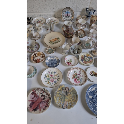 793 - A collection of Antique & vintage Miniature China & Porcelain Items including Spode, Royal Crown Der... 