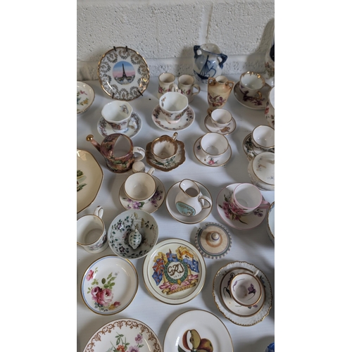 793 - A collection of Antique & vintage Miniature China & Porcelain Items including Spode, Royal Crown Der... 