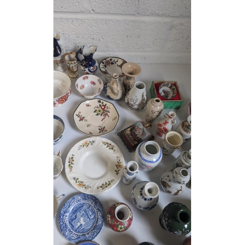 793 - A collection of Antique & vintage Miniature China & Porcelain Items including Spode, Royal Crown Der... 