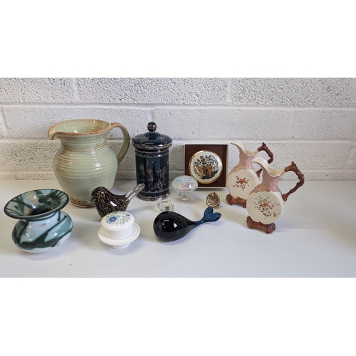 901 - A Selection of Vintage China and Other Items inc. Alba Dark Blue and Silver Lidded Pot 23cm Tall, Pa... 