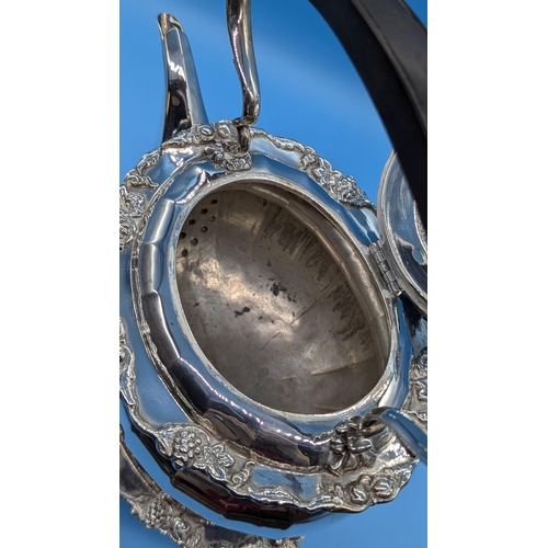 5 - A Good Quality Silver Spirit Kettle by George Nathan & Ridley Hayes 1903, 1300 Grams Total Weight