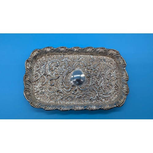 68 - A Victorian Silver Dressing Table Tray - Hamilton & Inches Birmingham - 1986 - 250gms - 27 x 17cm