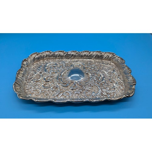 68 - A Victorian Silver Dressing Table Tray - Hamilton & Inches Birmingham - 1986 - 250gms - 27 x 17cm