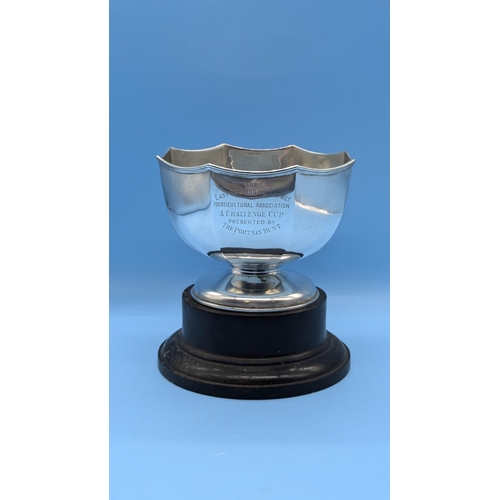 61 - A Hallmarked Silver Trophy Inscribed 'The East Orchard And District Challenge Cup - Presented By The... 