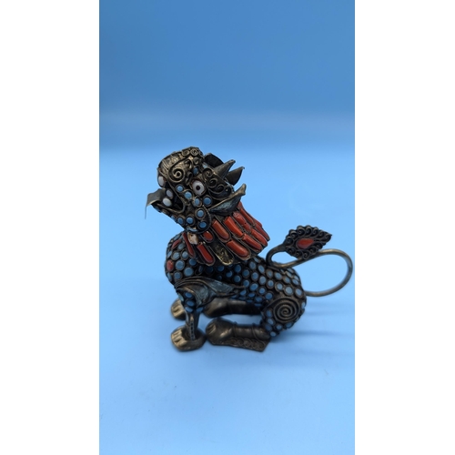 78 - A Pair Of Tibetan Container Foo Dog Snuff Bottles