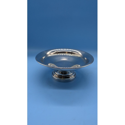 87 - A Silver Pedestal Compote - 20cm Diameter - Birmingham 1945 - 300gms