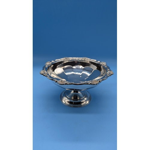 89 - A Hallmarked Silver Pedestal Bowl - 18cm Diameter x 9cm High - ADIE Brothers 1924 - 300gms