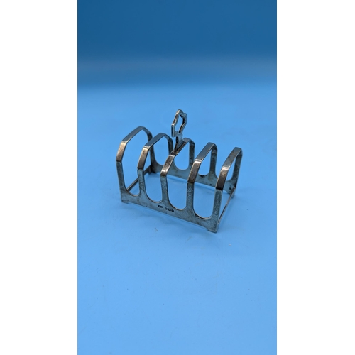 97 - A Hallmarked Silver Toast Rack - 55gms