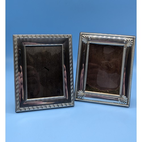 71 - 2 Hallmarked Silver Picture Frames - 14 x 17.5cm