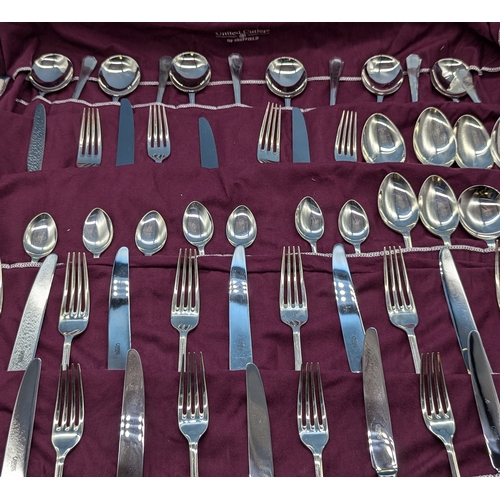 63 - A Finest Quality Carr's Of Sheffield Hallmarked .925 Silver Cutlery Set With 'Grecian' Pattern Consi... 