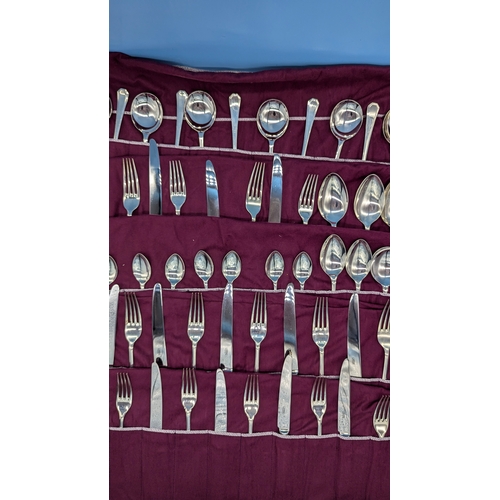 63 - A Finest Quality Carr's Of Sheffield Hallmarked .925 Silver Cutlery Set With 'Grecian' Pattern Consi... 