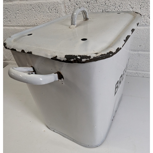 708 - A Large Vintage Enamel Bread Bin