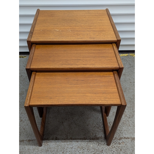 731 - G Plan Mid Century Nest of 3 Tables. 49cm x 54cm x 43cm