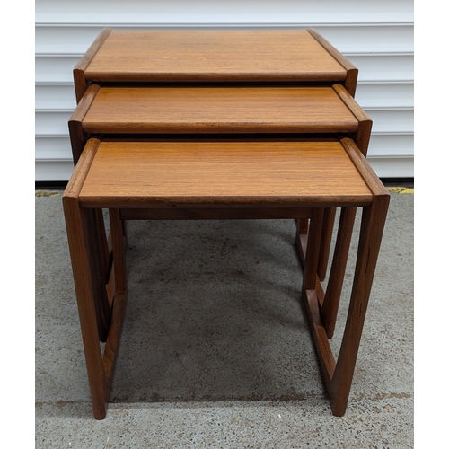 731 - G Plan Mid Century Nest of 3 Tables. 49cm x 54cm x 43cm