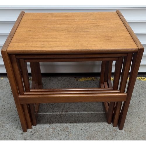 731 - G Plan Mid Century Nest of 3 Tables. 49cm x 54cm x 43cm