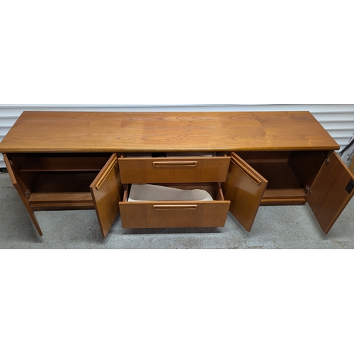 732 - Meredew Mid Century Sideboard with 2 x Drawers and 4 x Cupboards 55cm x 201cm x 46cm