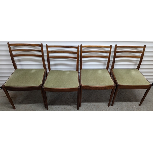 733 - A Set of 4 x Mid Century G Plan Style Dining Chairs with Draylon Seats