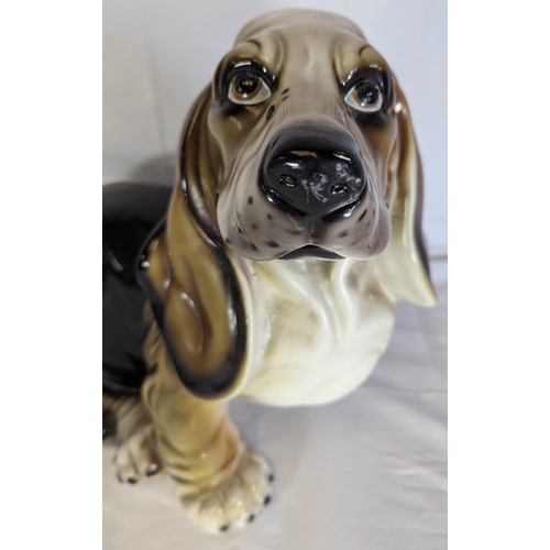 773 - Vintage Ceramic Basset Hound 
Measurements: Standing 34cm Tall x 40cm Long