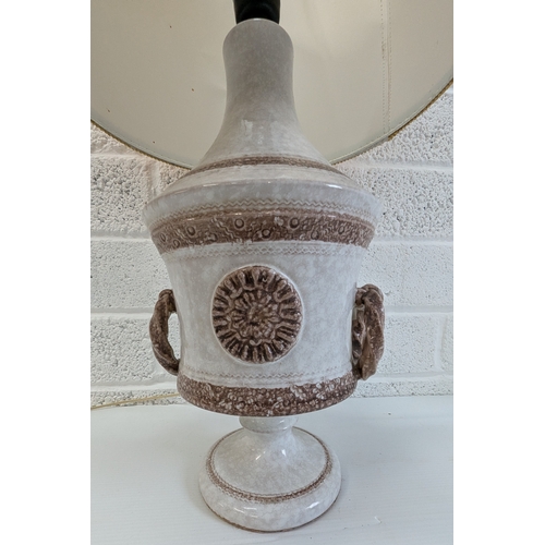 786 - Vintage Ceramic Table Lamp with Shade. Standing Height 70cm